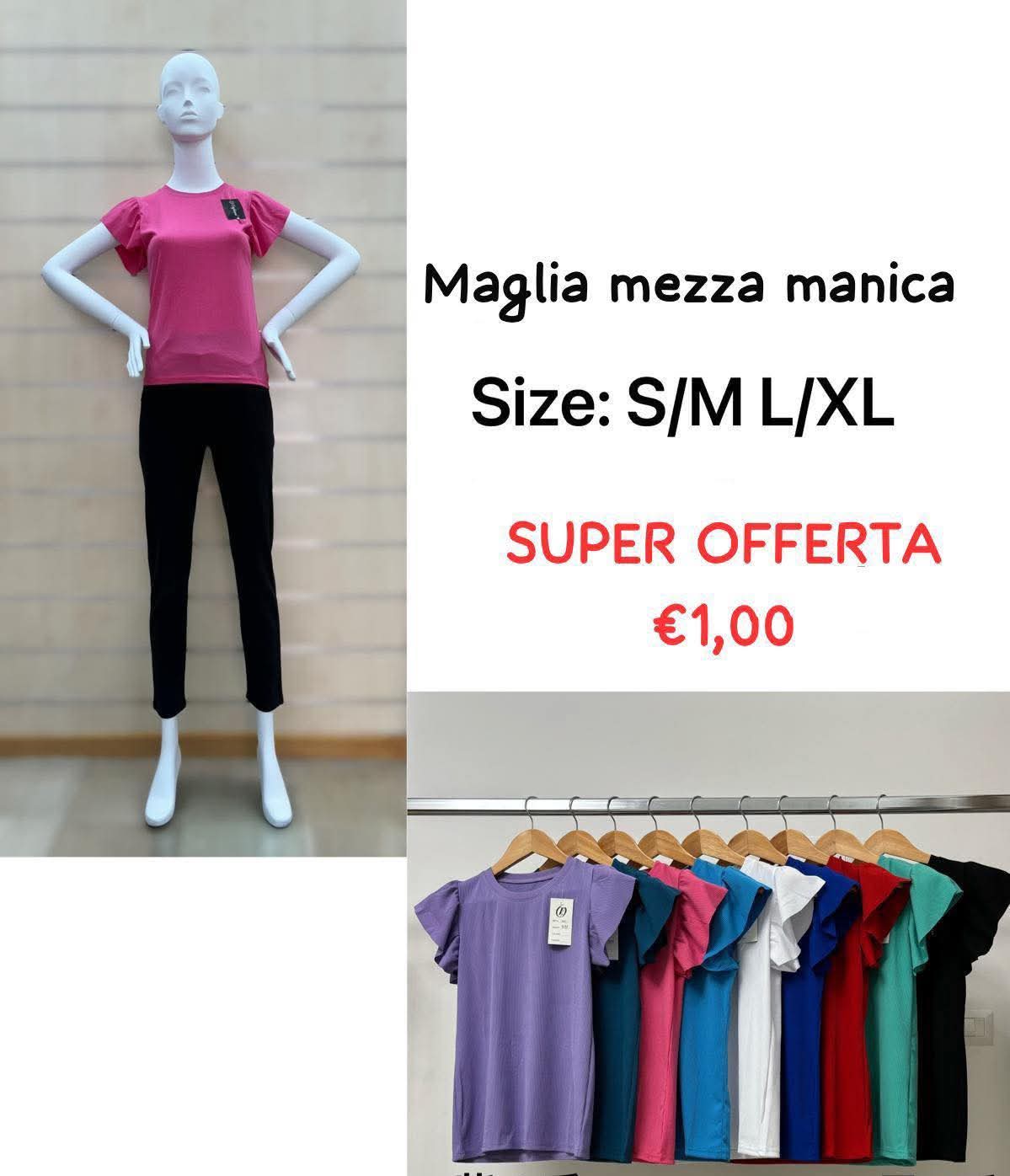 Maglietta donna mezza manica