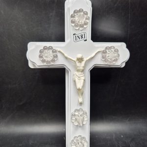 Croce votiva con batterie incluse 17x28 cm